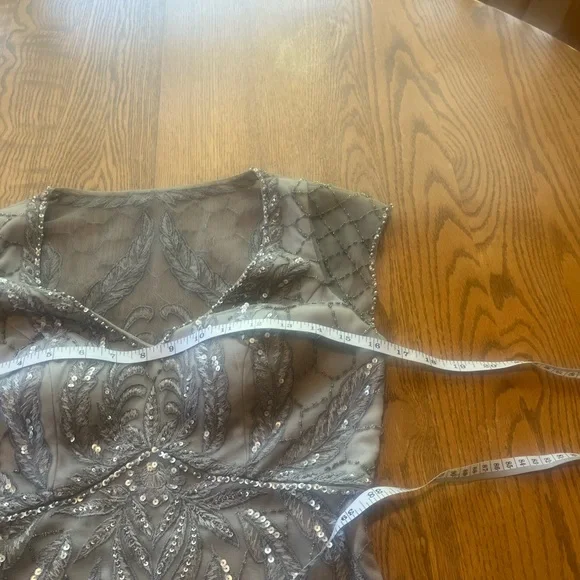 Sue Wong Nocturne Lace Beaded Sequined Sleeveless Cocktail Sheath Dress 4 - Picture 3 of 10